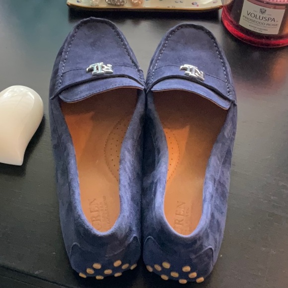 RALPH LAUREN NAVY SUEDE LOAFERS SIZE 10 NEW - Picture 5 of 5